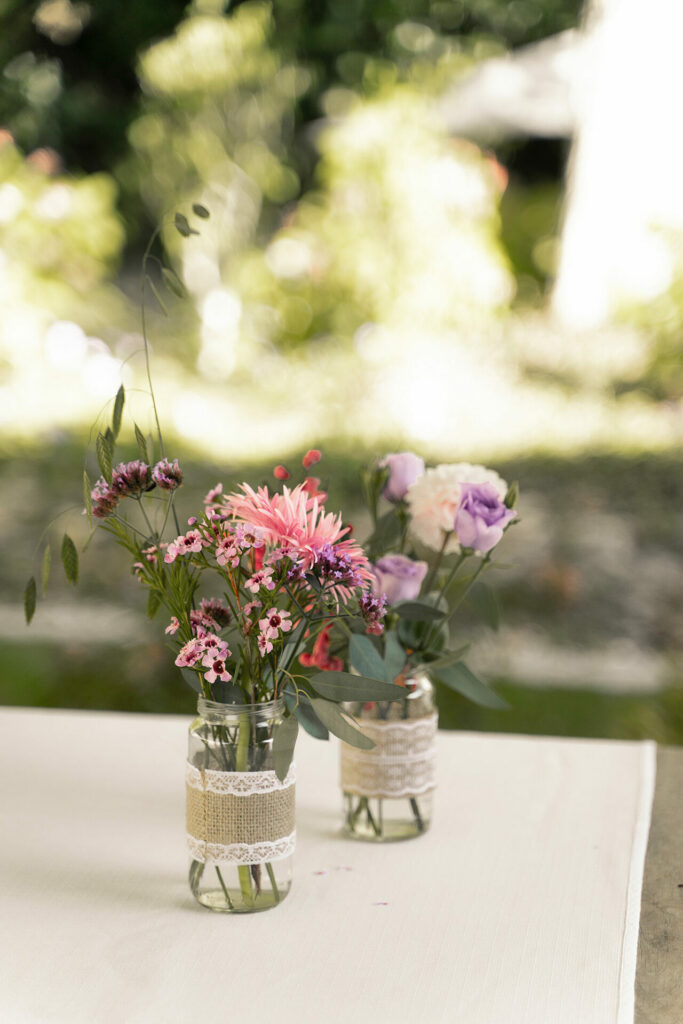 Blumen Dekoration auf der Hochzeit